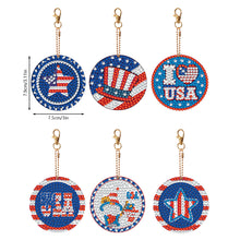 Load image into Gallery viewer, Diamond Art Keychains Handmade Gem Keychains Lady Bag Pendant (Independence Day)
