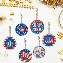 Load image into Gallery viewer, Diamond Art Keychains Handmade Gem Keychains Lady Bag Pendant (Independence Day)
