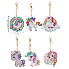 Load image into Gallery viewer, Diamond Art Keychains Handmade Gem Keychains Lady Bag Pendant (Unicorn)

