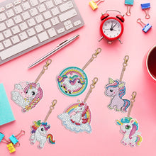 Load image into Gallery viewer, Diamond Art Keychains Handmade Gem Keychains Lady Bag Pendant (Unicorn)
