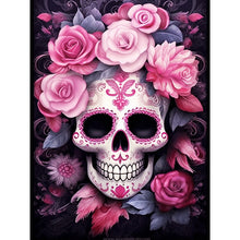 Load image into Gallery viewer, Flower And Skull 30*40CM(Canvas) Full Round Drill Diamond Painting
