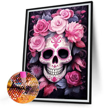 Load image into Gallery viewer, Flower And Skull 30*40CM(Canvas) Full Round Drill Diamond Painting
