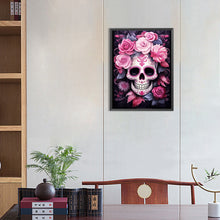 Load image into Gallery viewer, Flower And Skull 30*40CM(Canvas) Full Round Drill Diamond Painting
