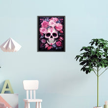 Load image into Gallery viewer, Flower And Skull 30*40CM(Canvas) Full Round Drill Diamond Painting
