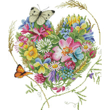 Load image into Gallery viewer, Non-FullButterfly Lovers (36*40CM) 14CT 2 Stamped Cross Stitch
