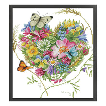 Load image into Gallery viewer, Non-FullButterfly Lovers (36*40CM) 14CT 2 Stamped Cross Stitch
