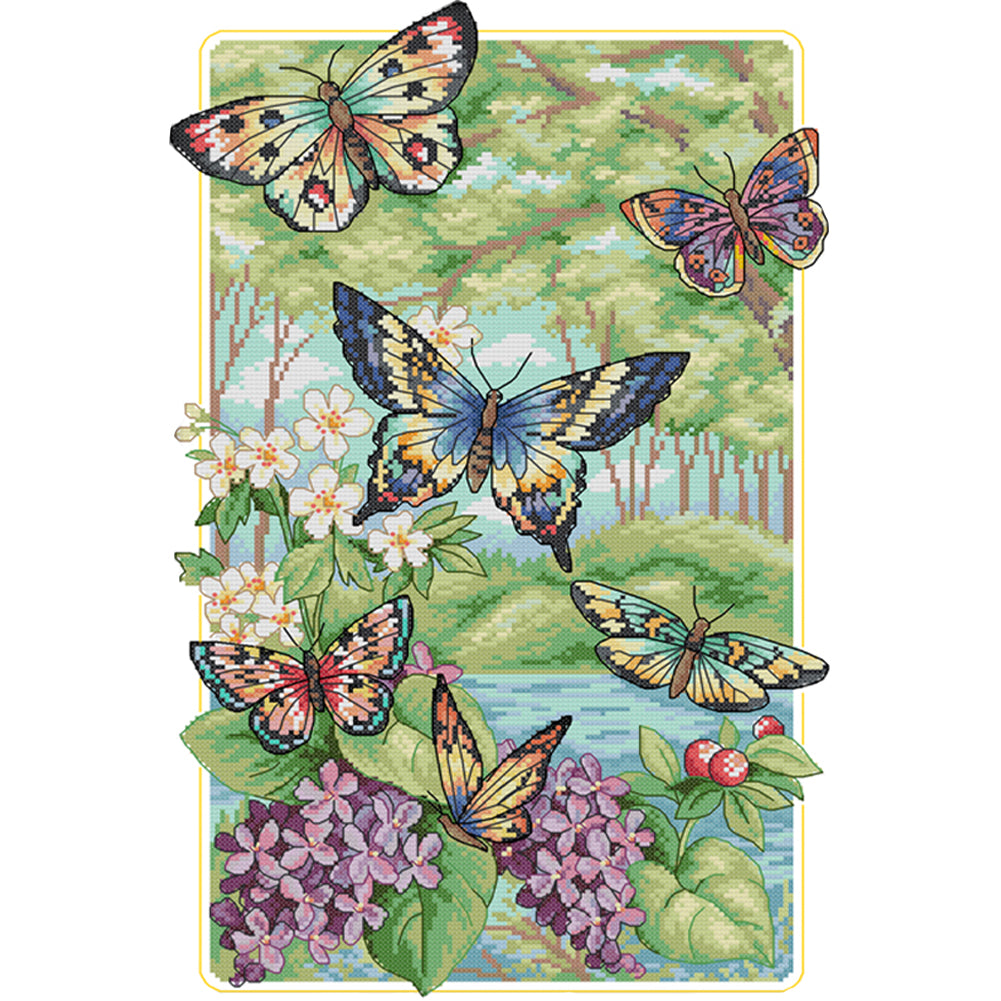 Non-FullThe Forest (32*47CM) 14CT 2 Stamped Cross Stitch