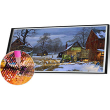 Load image into Gallery viewer, Snowy Countryside 80*40CM(Canvas) Full Round Drill Diamond Painting
