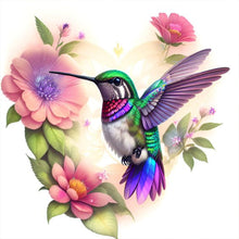 Load image into Gallery viewer, Wreath Hummingbird 30*30CM(Canvas) Full Round Drill Diamond Painting
