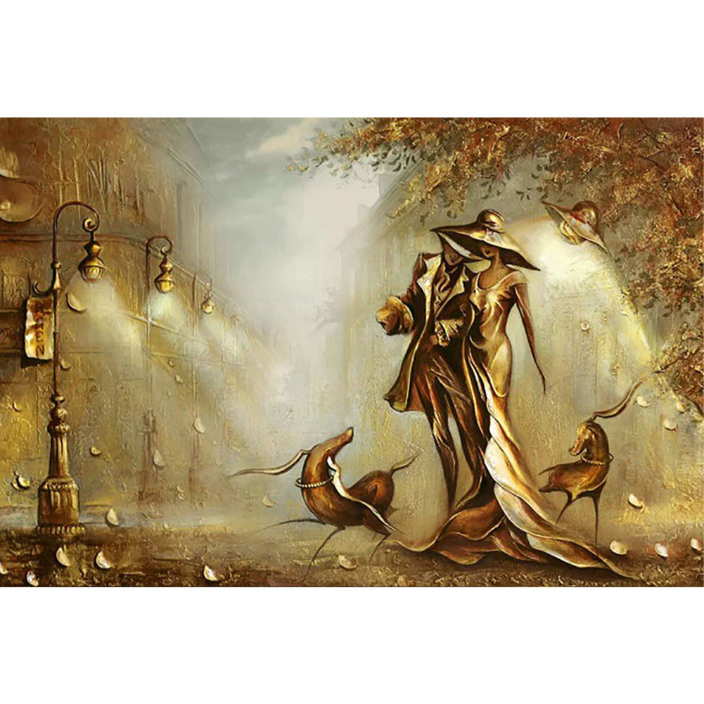 Lovers 90*60CM(Canvas) Full Round Drill Diamond Painting