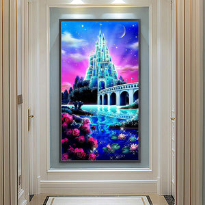 Disney Mickey Mouse Castle 40*70CM(Canvas) Full Round Drill Diamond Painting