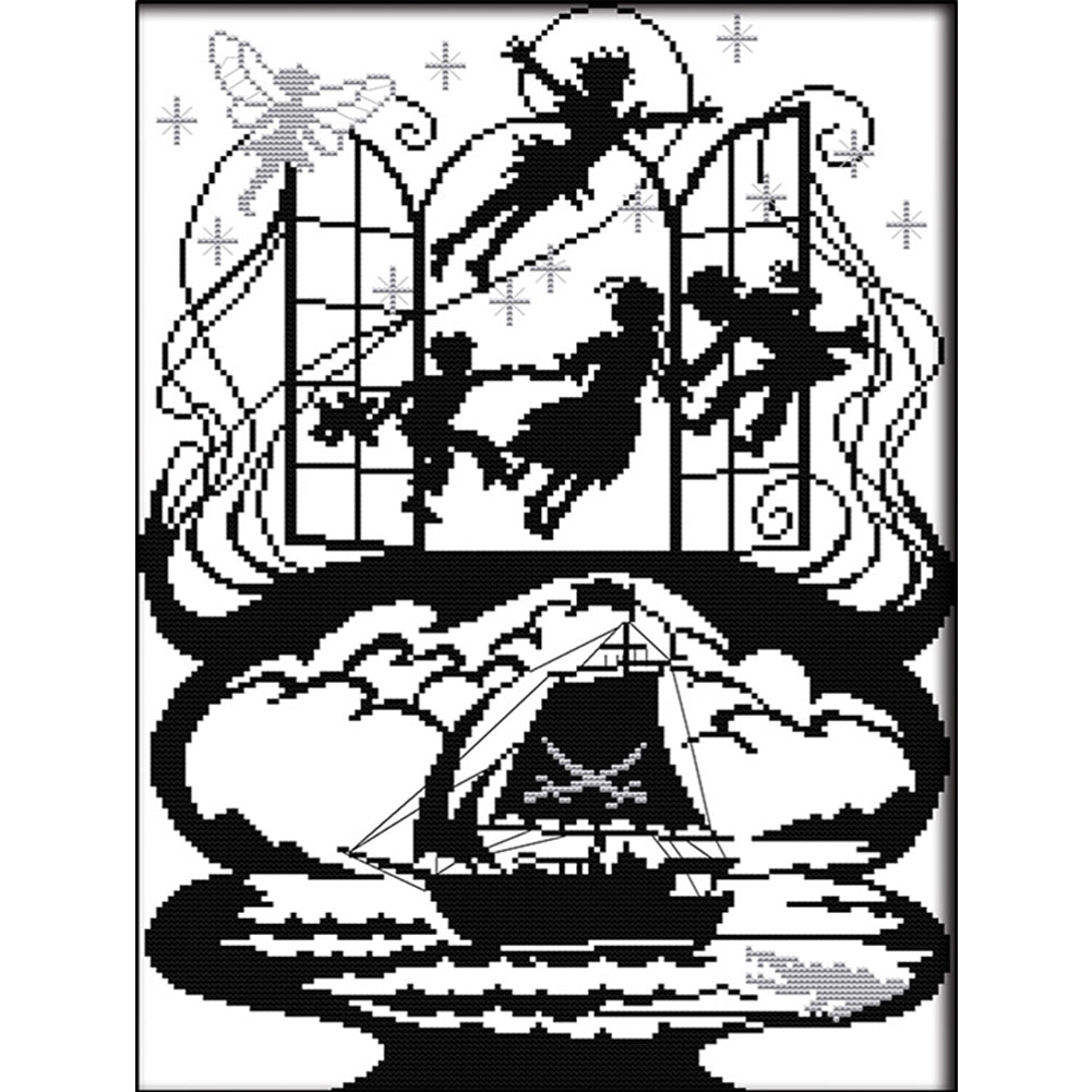 Cartoon (33*44CM) 14CT 2 Stamped Cross Stitch