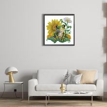 Load image into Gallery viewer, Sunflower Frog 30*30CM(Canvas) Partial Special Shaped Drill Diamond Painting
