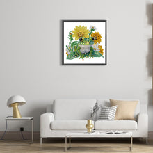 Load image into Gallery viewer, Sunflower Frog 30*30CM(Canvas) Partial Special Shaped Drill Diamond Painting
