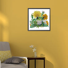 Load image into Gallery viewer, Sunflower Frog 30*30CM(Canvas) Partial Special Shaped Drill Diamond Painting
