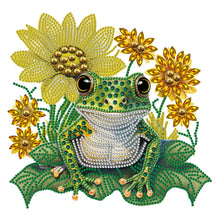 Load image into Gallery viewer, Sunflower Frog 30*30CM(Canvas) Partial Special Shaped Drill Diamond Painting
