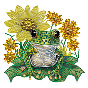 Sunflower Frog 30*30CM(Canvas) Partial Special Shaped Drill Diamond Painting