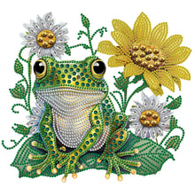 Load image into Gallery viewer, Sunflower Frog 30*30CM(Canvas) Partial Special Shaped Drill Diamond Painting
