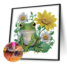 Load image into Gallery viewer, Sunflower Frog 30*30CM(Canvas) Partial Special Shaped Drill Diamond Painting
