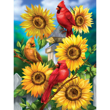 Load image into Gallery viewer, Sunflower Cardinal 30*40CM(Picture) Full Round Drill Diamond Painting
