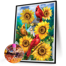 Load image into Gallery viewer, Sunflower Cardinal 30*40CM(Picture) Full Round Drill Diamond Painting
