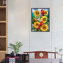 Load image into Gallery viewer, Sunflower Cardinal 30*40CM(Picture) Full Round Drill Diamond Painting
