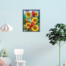 Load image into Gallery viewer, Sunflower Cardinal 30*40CM(Picture) Full Round Drill Diamond Painting
