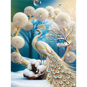 Gorgeous Peacock 30*40CM(Canvas) Full Round Drill Diamond Painting