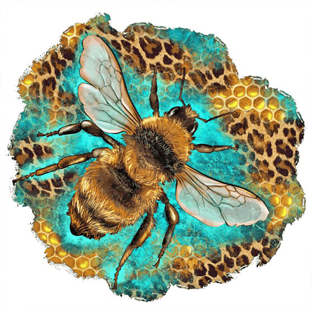 Colorful Bee 30*30CM(Canvas) Full Round Drill Diamond Painting