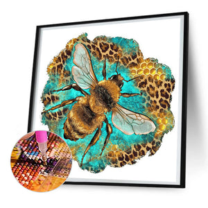 Colorful Bee 30*30CM(Canvas) Full Round Drill Diamond Painting