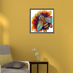 Colorful Bee 30*30CM(Canvas) Full Round Drill Diamond Painting