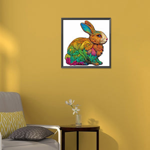 Colorful Bunny 30*30CM(Canvas) Full Round Drill Diamond Painting