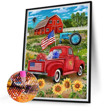 Load image into Gallery viewer, Independence Day Little Red Car 30*40CM(Canvas) Full Round Drill Diamond Painting
