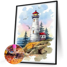 Load image into Gallery viewer, Watercolor Lighthouse 30*40CM(Canvas) Full Round Drill Diamond Painting
