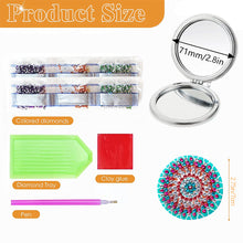 Load image into Gallery viewer, DIY Diamond Painting Makeup Mirror Art Craft Set Mandala for Girl (Mandala)
