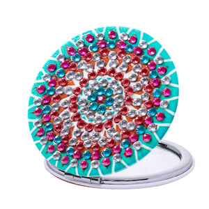DIY Diamond Painting Makeup Mirror Art Craft Set Mandala for Girl (Mandala)