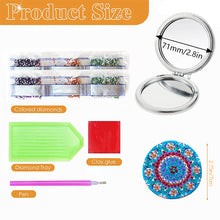 Load image into Gallery viewer, DIY Diamond Painting Makeup Mirror Art Craft Set Mandala for Girl (Mandala)
