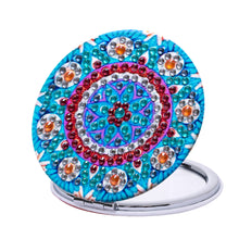 Load image into Gallery viewer, DIY Diamond Painting Makeup Mirror Art Craft Set Mandala for Girl (Mandala)
