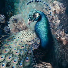 Load image into Gallery viewer, Blue Peacock 40*40CM(Canvas) Full Round Drill Diamond Painting
