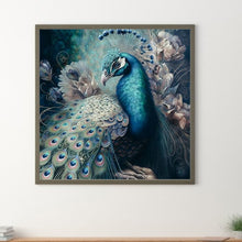 Load image into Gallery viewer, Blue Peacock 40*40CM(Canvas) Full Round Drill Diamond Painting
