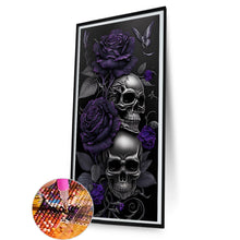 Load image into Gallery viewer, Dark Skull 40*80CM(Canvas) Full Round Drill Diamond Painting
