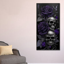 Load image into Gallery viewer, Dark Skull 40*80CM(Canvas) Full Round Drill Diamond Painting
