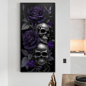 Dark Skull 40*80CM(Canvas) Full Round Drill Diamond Painting