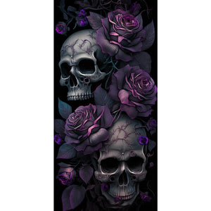 Dark Skull 40*80CM(Canvas) Full Round Drill Diamond Painting