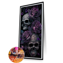 Load image into Gallery viewer, Dark Skull 40*80CM(Canvas) Full Round Drill Diamond Painting
