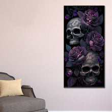 Load image into Gallery viewer, Dark Skull 40*80CM(Canvas) Full Round Drill Diamond Painting
