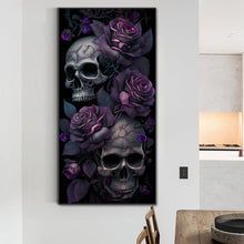 Load image into Gallery viewer, Dark Skull 40*80CM(Canvas) Full Round Drill Diamond Painting
