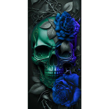 Load image into Gallery viewer, Dark Skull 40*80CM(Canvas) Full Round Drill Diamond Painting
