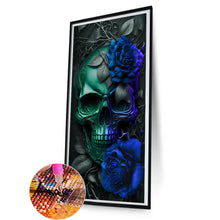 Load image into Gallery viewer, Dark Skull 40*80CM(Canvas) Full Round Drill Diamond Painting
