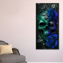 Load image into Gallery viewer, Dark Skull 40*80CM(Canvas) Full Round Drill Diamond Painting
